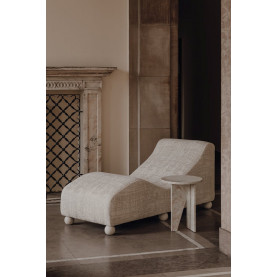Szezlong / leżanka designerska tapicerowana Object099 163cm biało-beżowa NG Design 2