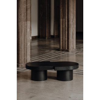 Stolik drewniany japandi Object100 115x70cm czarny NG Design
