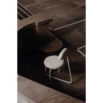 Krzesło designerskie z okrągłym siedziskiem Object101 białe NG Design