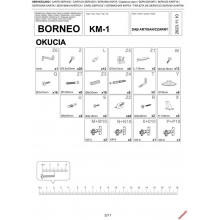 Komoda zamykana boho na nóżkach Borneo 80x40cm dąb aristan Halmar