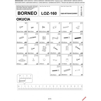 Łóżko boho z pojemnikiem Borneo 160x200cm dąb aristan Halmar