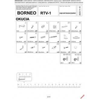 Szafka rtv boho na nóżkach Borneo 150x40cm dąb aristan Halmar