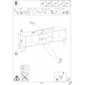 Szafka rtv boho na nóżkach Borneo 150x40cm dąb aristan Halmar