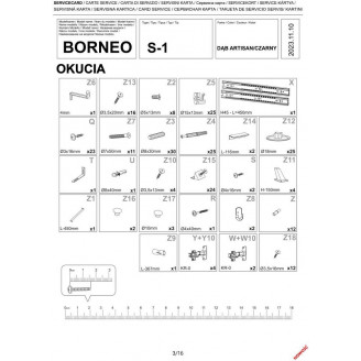 Szafa boho na nóżkach Borneo 80x200cm dąb aristan Halmar