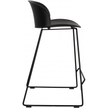 Krzesło barowe z tworzywa Vivia 66cm czarne Intesi