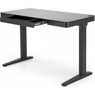 Biurko z funkcją regulacji wysokości i usb B52 120x60cm czarne Halmar