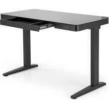 Biurko z funkcją regulacji wysokości i usb B52 120x60cm czarne Halmar