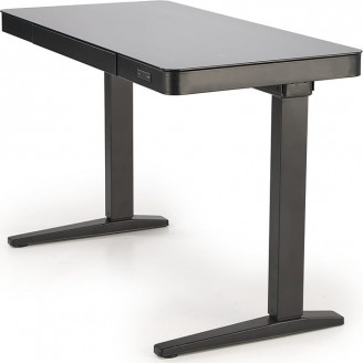 Biurko z funkcją regulacji wysokości i usb B52 120x60cm czarne Halmar