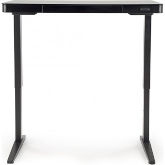 Biurko z funkcją regulacji wysokości i usb B52 120x60cm czarne Halmar