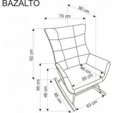 Fotel bujany welurowy Bazalto zielony Halmar