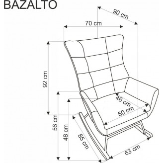Fotel bujany welurowy Bazalto musztardowy Halmar