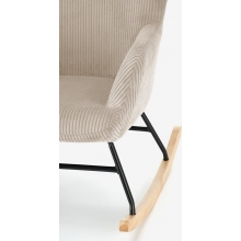 Fotel tapicerowany z funkcją kołyski Belmiro kremowy Halmar