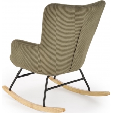 Fotel tapicerowany z funkcją kołyski Belmiro oliwkowy Halmar