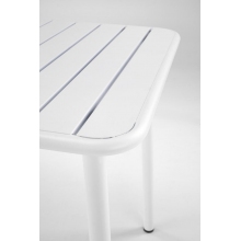 Stół metalowy prostokątny Bosco 140x70cm biały Halmar