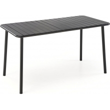 Stół metalowy prostokątny Bosco 140x70cm czarny Halmar