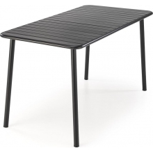 Stół metalowy prostokątny Bosco 140x70cm czarny Halmar