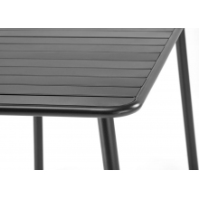 Stół metalowy prostokątny Bosco 140x70cm czarny Halmar