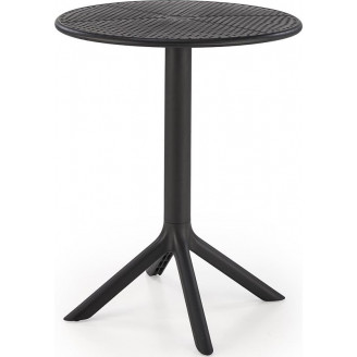 Stół zewnętrzny z tworzywa Calvo 60cm czarny Halmar