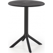 Stół zewnętrzny z tworzywa Calvo 60cm czarny Halmar