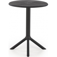 Stół zewnętrzny z tworzywa Calvo 60cm czarny Halmar