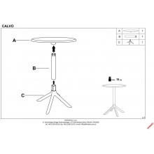 Stół zewnętrzny z tworzywa Calvo 60cm miętowy Halmar