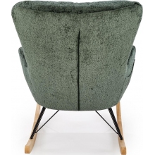 Fotel bujany tapicerowany Castro ciemny zielony Halmar