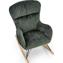 Fotel bujany tapicerowany Castro ciemny zielony Halmar