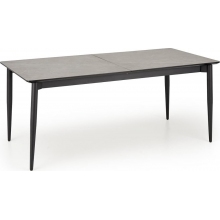 Stół rozkładany Charles 180-260x90cm popielaty marmur / czarny Halmar