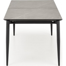 Stół rozkładany Charles 180-260x90cm popielaty marmur / czarny Halmar