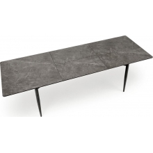 Stół rozkładany Charles 180-260x90cm popielaty marmur / czarny Halmar
