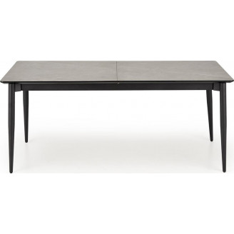 Stół rozkładany Charles 180-260x90cm popielaty marmur / czarny Halmar