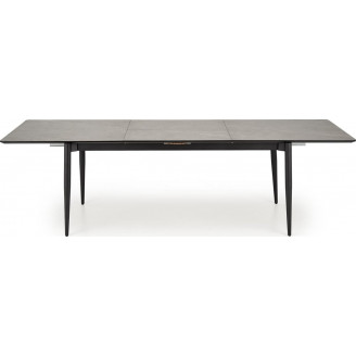 Stół rozkładany Charles 180-260x90cm popielaty marmur / czarny Halmar