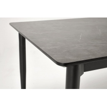 Stół rozkładany Charles 180-260x90cm popielaty marmur / czarny Halmar