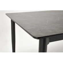 Stół rozkładany Charles 180-260x90cm popielaty marmur / czarny Halmar