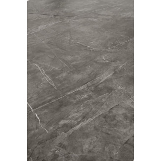 Stół rozkładany Charles 180-260x90cm popielaty marmur / czarny Halmar