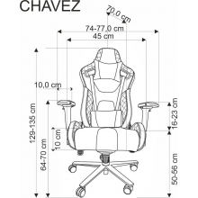 Fotel z regulacją dla gracza z ekoskóry Chavez czarny Halmar