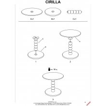 Stolik boczny okrągły na jednej nodze Cirilla 40cm czarny Halmar