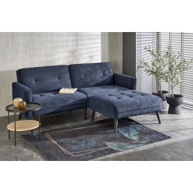 Sofa narożna rozkładana na nóżkach Cornelius 200x167cm niebieska Halmar 2