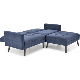 Sofa narożna rozkładana na nóżkach Cornelius 200x167cm niebieska Halmar