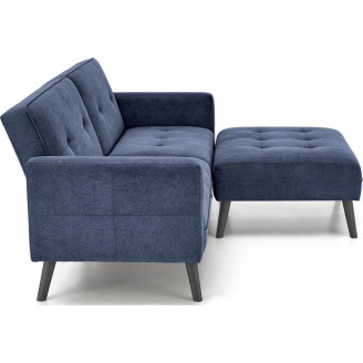 Sofa narożna rozkładana na nóżkach Cornelius 200x167cm niebieska Halmar