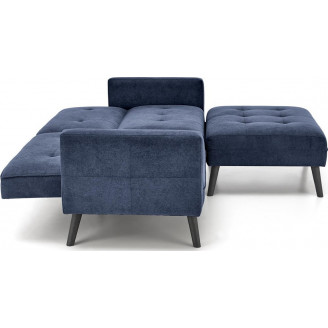 Sofa narożna rozkładana na nóżkach Cornelius 200x167cm niebieska Halmar
