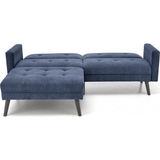 Sofa narożna rozkładana na nóżkach Cornelius 200x167cm niebieska Halmar