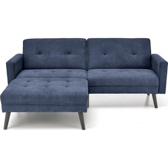 Sofa narożna rozkładana na nóżkach Cornelius 200x167cm niebieska Halmar
