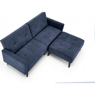 Sofa narożna rozkładana na nóżkach Cornelius 200x167cm niebieska Halmar