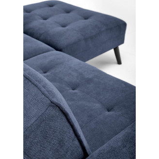 Sofa narożna rozkładana na nóżkach Cornelius 200x167cm niebieska Halmar