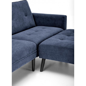Sofa narożna rozkładana na nóżkach Cornelius 200x167cm niebieska Halmar