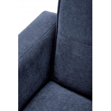 Sofa narożna rozkładana na nóżkach Cornelius 200x167cm niebieska Halmar