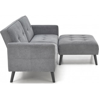 Sofa narożna rozkładana na nóżkach Cornelius 200x167cm popiel Halmar