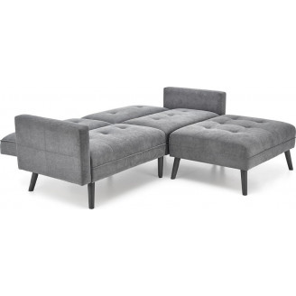 Sofa narożna rozkładana na nóżkach Cornelius 200x167cm popiel Halmar