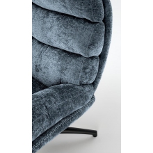 Fotel z podnóżkiem i funkcją kołyski Dario niebieski Halmar